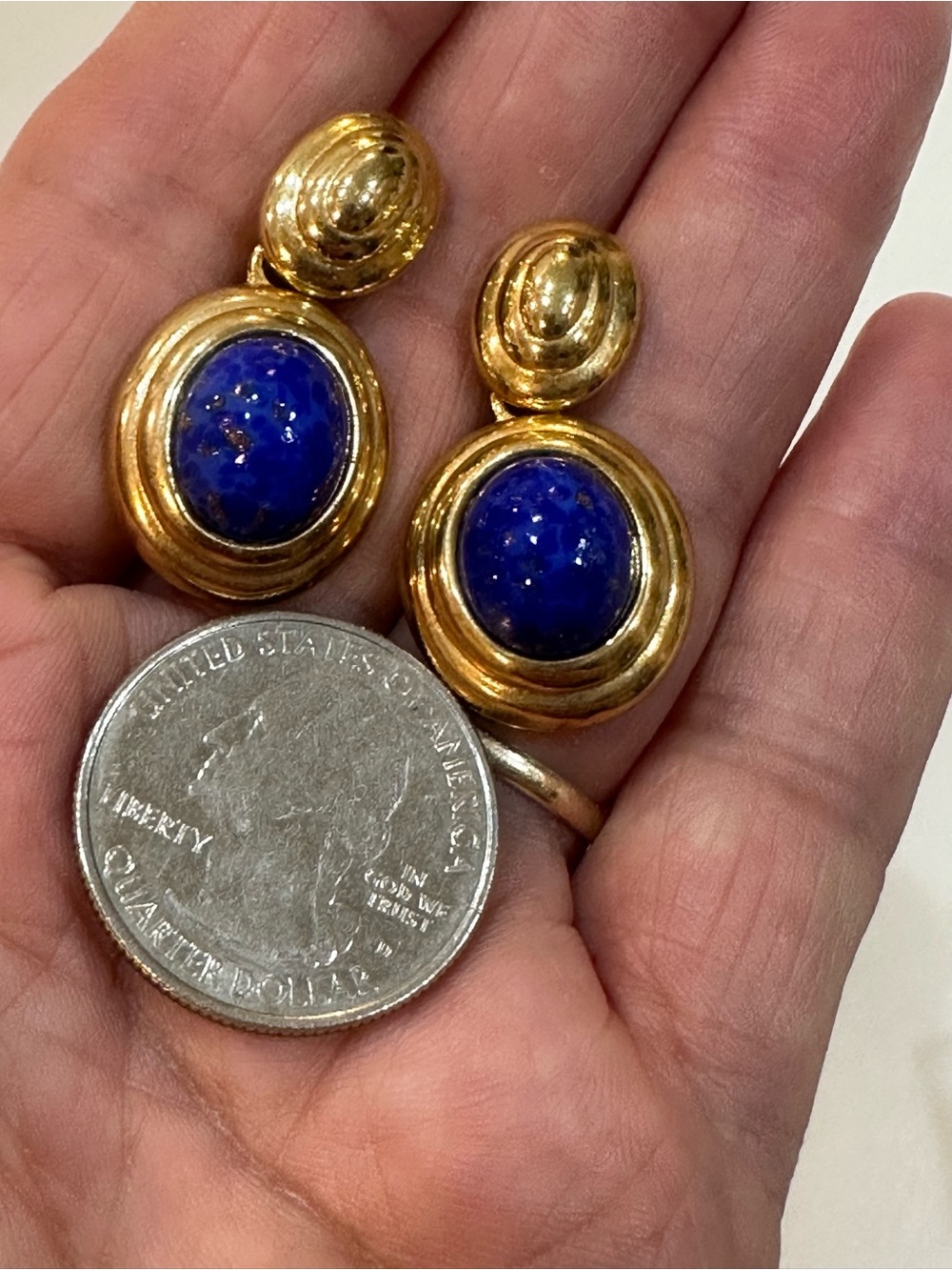 Vintage KJL Kenneth Jay Lane Cobalt Blue Resin Bead Necklace Unbranded Earrings - Picture 12 of 13